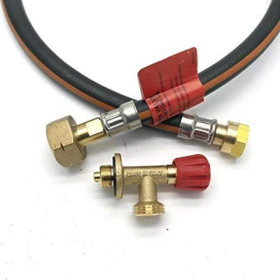 Image of Camping gas Adaptor &amp; 0.75m (30&quot;) Caravan Pigtail Hose For 907, 904, 901 Cylinders