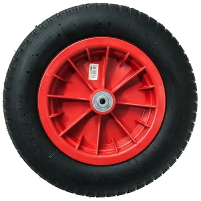 Image of WERKA PRO 10351 Inflatable wheel 13&quot; Plastic rim D: 330 x 85 Bore 10 mm Hub 74 Ideal for hand truck, trolley