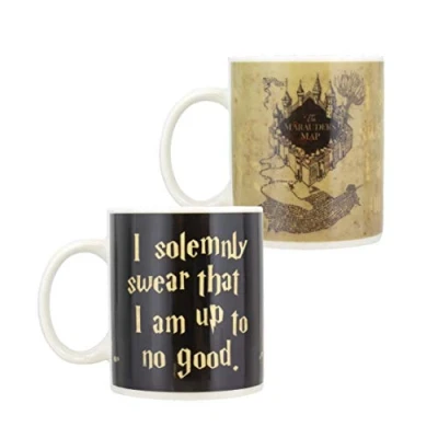 Image of Paladone Marauders Map Heat Changing Mug Harry Potter Sensitive Color Change Mug, (PP5112HPV2)