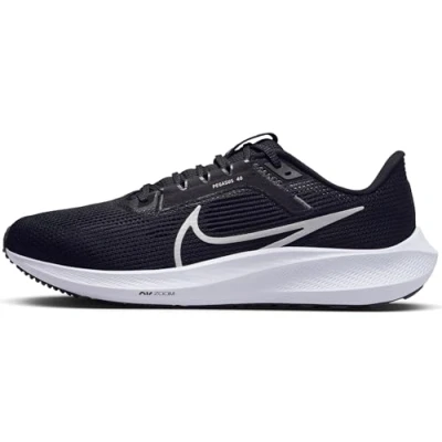 Image of NIKE Men&#039;s Air Zoom Running Shoe, Black White Iron Grey, 10.5 UK