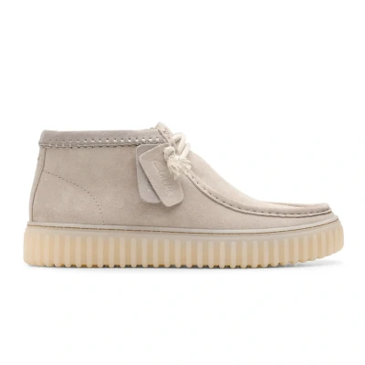 Image of Clarks Torhill Hi 26181383 Suede Mens Boots Light Grey 45