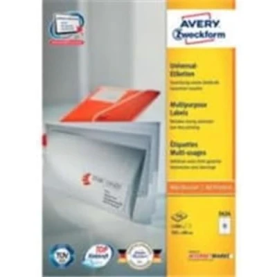 Image of Avery Zweckform 3424 Universal Labels 105 x 48 mm 100 Sheets White