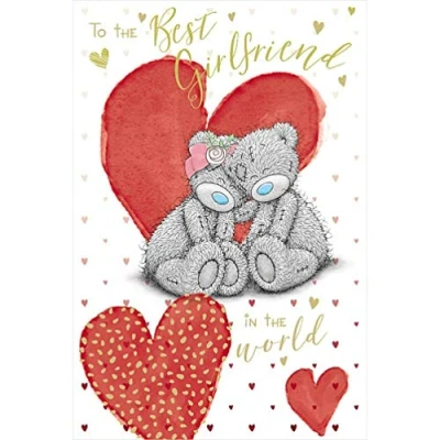 Image of Me To You Bear Best Girlfriend Valentine&#039;s Day Card