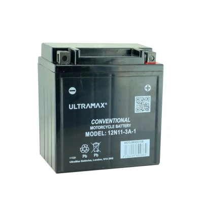 Image of UltraMax 12N11 3A 1, 12V 11AH 103 CCA Motorbike Motorcycle Battery