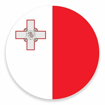 Image of 2 x 10cm Maltese Malta Flag Vinyl Sticker Laptop Car Luggage Travel Label #9519 (10cm Wide High)