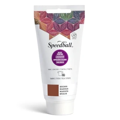 Image of Speedball Art Products 75cc Fabric Ink Brown, 2.5 fl oz