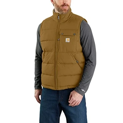 Image of Carhartt Men&#039;s Montana Loose Fit Insulated Vest, Oak Brown, M