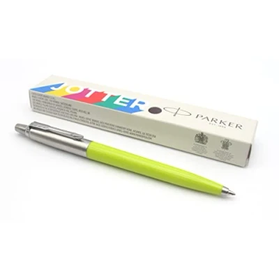 Image of Parker Jotter Originals Ballpoint Pen Lime Green Finish 60s Pop Art Collection Blue Ink Gift Boxed