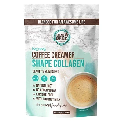 Image of Collagen Creamer Natural Shape Keto Coffee with Biocative Peptides (Collagen Powder), Coconut Oil and MCT Oil, Vanilla 30 Servings Beauty Routine