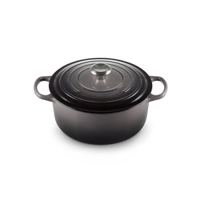 Image of Le Creuset Signature Flint Cast Iron 28cm Round Casserole