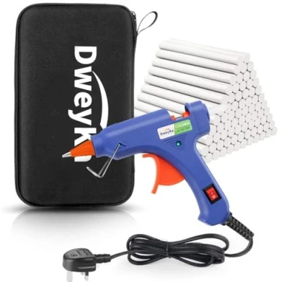 Image of Hot Glue Gun, Dweyka 20W Mini Gun with 75pcs Sticks, High Temp Melt ON Off Switch for DIY School Craft Projects, Home Quick Repairs, Festival Decoration