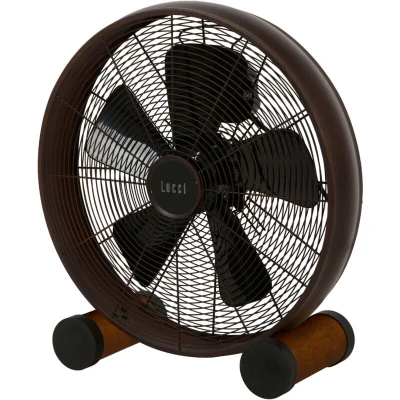 Image of Beacon Lighting table fan Breeze bronze/walnut, Ø 41 cm, quiet