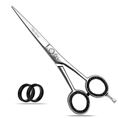 Image of Wishbeauty Hairdressing Barber Hair Scissor for Professional Hairdressers Barbers Stainless Steel Cutting Shears Salon Barbers, Men, Women, Children and Adults (Japanese, 6 inches)