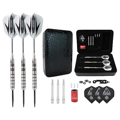 Image of CUESOUL 30 Grams Tungsten Steel Tip Darts Set 95% Case（CSTSTD028 L）