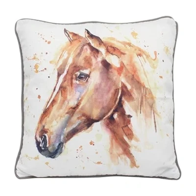 Image of lesser and pavey LP49090 Country Life Horse Design Cushion Multi color Accessory
