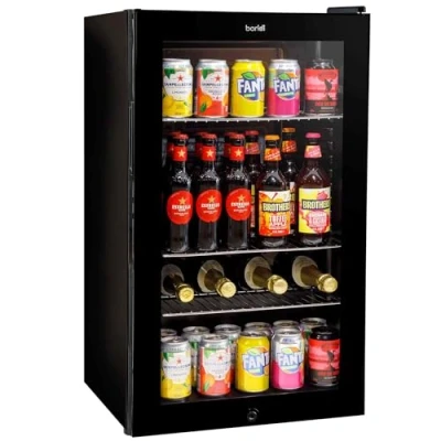 Image of Baridi 85L Under Counter Drinks/Beer &amp; Wine Cooler Fridge with Light, Black DH13A