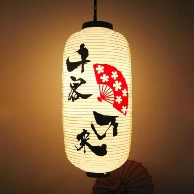 Image of MOLUO Japanese Traditional Hanging Lanterns Japan Izakaya PVC Waterproof Lantern Bistro Sushi Restaurant Ramen Advertising Decor