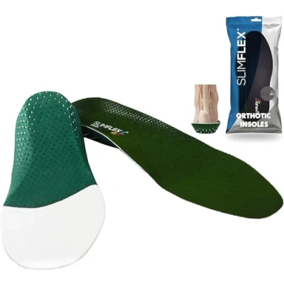 Image of Slimflex Green Arch Support Insoles for Men and Women Pronation Supination Balancing Moderate (UK Size 3)