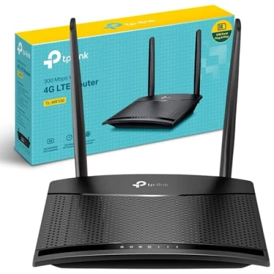 Image of TP Link TL MR100 300 Mbps Wireless N 4G LTE Router, Supports Up to 32 Devices, Great Coverage, Easy Setup and Use, Encryptions for Secure Network