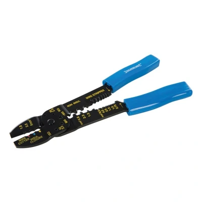 Image of Silverline Crimping &amp; Stripping Pliers 230mm