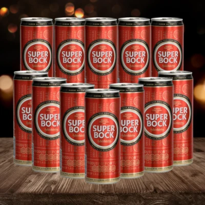 Image of BEER HUNTER Super Bock Portuguese Lager 500ml Cans 4.7% ABV (12 Pack)