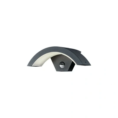 Image of Ohio Modern Outdoor Wall Lamp Anthracite 3000K IP54 with PIR UK Stock