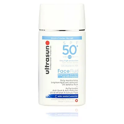 Image of ultrasun AntiPollution Face Fluid SPF50+, white, 40 millilitre