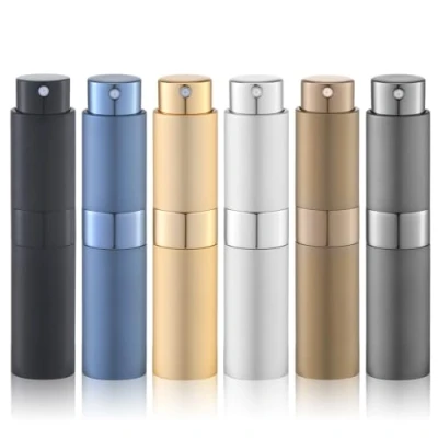 Image of Lulupack Perfume Atomizer Travel Refillable Bottle: Cologne Sprayer Portable for Men Mini Spray Empty Refill 8ml Small Size Brown