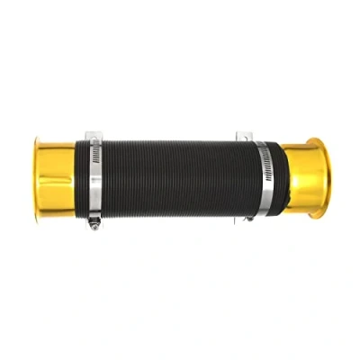Image of Skyplanet Universal 3&quot;(76mm) Cold Air Intake Flexible Induction Pipe Hose Kit(Gold)