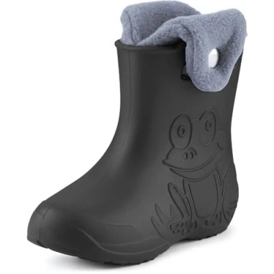 Image of Ladeheid Children&#039;s Girl&#039;s Boy&#039;s EVA Wellington Boots Rain Shoes LA CA 04 (Carbone, 13/14 UK Child)