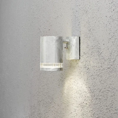 Image of Konstsmide Modena outdoor wall light with slit, 1 bulb, grey