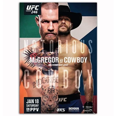 Image of XuFan Conor McGregor vs Cowboy Fight Boxing Oil Painting Poster Prints Canvas Wall Picture For Home Room Decor 40x60cm No Frame