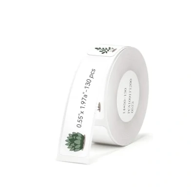 Image of NIIMBOT Label Maker Tape for D11/D110/D101/H1S,Plant Pattern Thermal Lable 0.55&quot;x1.97&quot;(14x50mm),130 Per Roll
