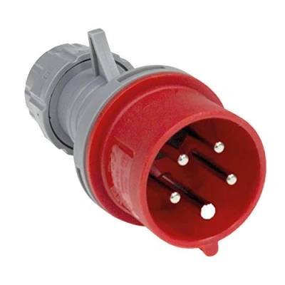 Image of as Schwabe CEE Stecker mit Phasenwender 400 V / 16 A Robuster Starkstrom Schraubanschlüssen Schlagfester Strom 5 polig Geeignet für Außen Bereich &amp; Baustelle IP44 I 60460