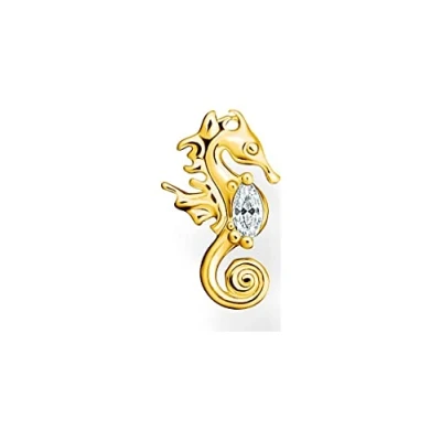Image of THOMAS SABO Women Single ear stud seahorse Gold 925 Sterling Silver, 18K Yellow Plating H2236 414 14