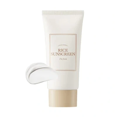 Image of I&#039;m from rice Sunscreen 50ml, Physical, extract 41%, Non nano zinc oxide, Reef friendly, skin sun protection
