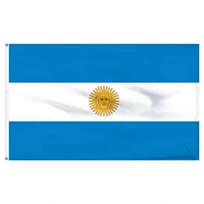 Image of SHATCHI 5ft x 3ft Argentina National Flags Events Pub BBQ Royal Theme Decorations Rugby Sports Banner Support Table Cover, Polyester