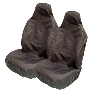 Image of Carseatcover UK Heavy Duty Black Waterproof Car Seat Covers for BUCKET RECARO SPORTS seats 2 x Fronts (Airbag Friendly)
