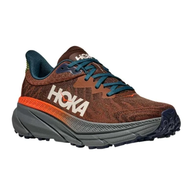 Image of HOKA Challenger Trail running shoes, Men&#039;s, Size: 8.5, Mineral brown/asteroid Textile/synthetics