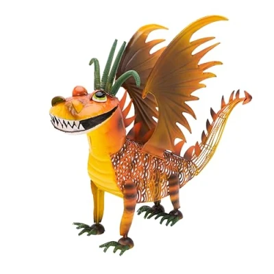 Image of Christmas Concepts® 42cm (16.5&#039;&#039;) Standing Metal Fantasy Dragon Sculpture Ornament Indoor/Outdoor Garden Decoration
