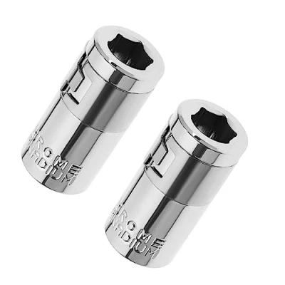 Image of SG Store 2Pcs 1/4&quot; Square Hole to Hex Converter Metal Drive Socket Bits Screwdriver Bit Adapter Accessories