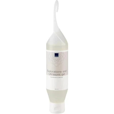Image of ABENA Conductive Ultrasound Gel 250ml Clear Bottle with Hook Fragrance Free Ultra Sound for Machines, Fetal Doppler, Baby Scanning, and Handheld Therapy Devices.