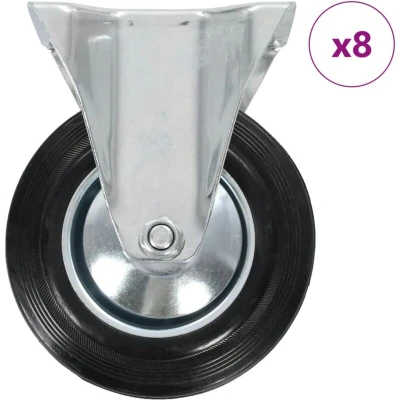 Image of vidaXL 8 pcs Fixed Casters 160 mm