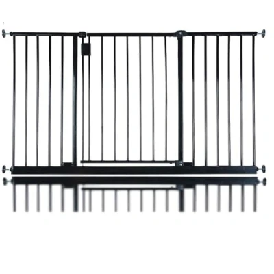 Image of Bettacare Extra Wide Hallway Dog Gate, 134cm 140cm, Black, Pressure Fit Pet Puppy Safety Barrier for Hallways and Spaces, Easy Installation