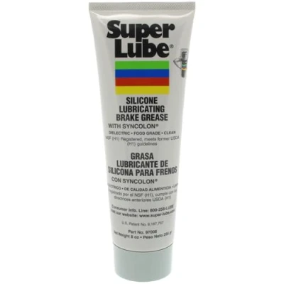 Image of Super Lube 97008 Silicone Lubricating Brake Grease with PTFE, 8 oz Tube, Translucent White
