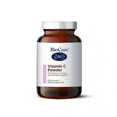 Image of BioCare Vitamin C Powder Immune Support, Healthy Skin &amp; Collagen Energy Production 60g