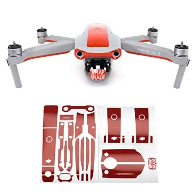 Image of WRAPGRADE Skin compatible with DJI Mavic Air 2 Accent Color B (SUPER RED)
