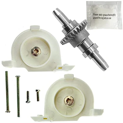 Image of Spares2go Brushroll End Caps + Drive Cog Shaft Spindle &amp; Bearings compatible with Gtech AirRam Vacuum Cleaner AR01 AR02 AR03 AR05 DM001