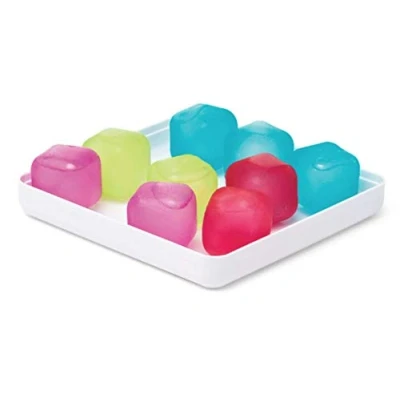 Image of Joie Kitchen Gadgets 29195 Reusable Ice Cubes and Tray Rainbow, Plastic