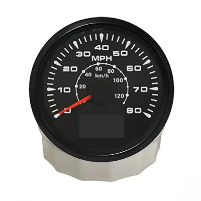 Image of ELING Universal GPS Speedometer Velometer 0 80MPH 120KM/H Odometer For Car Racing Motorcycle 3 3/8 inches(85mm)